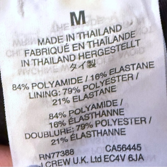 J. Crew Playa Super-Scoopback One-Piece Swimsuit Black Size M Classic Strap - Picture 7 of 7